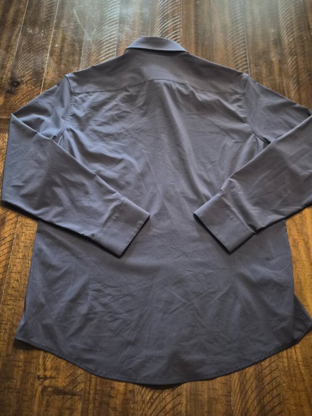 Mizzen + Main Leeward Men Long Sleeve Shirt XL Blue Stretch Trim Fit Oxford G784 - Picture 5 of 10